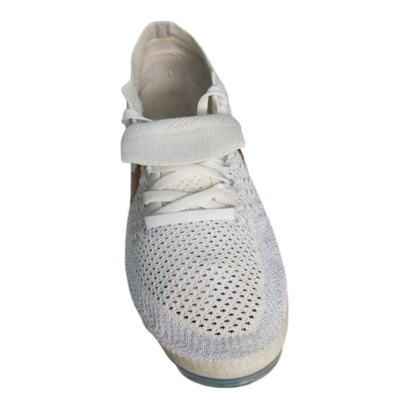 Nike Vapormax Flyknit Explorer Women's Sz 7 White Blue Running Shoes Athleisure - Picture 8 of 12